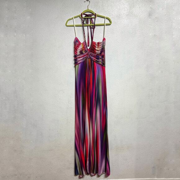 REVOLVE Sky Purple Jolima Braided Halter Maxi Dress Sz M - Picture 2 of 12